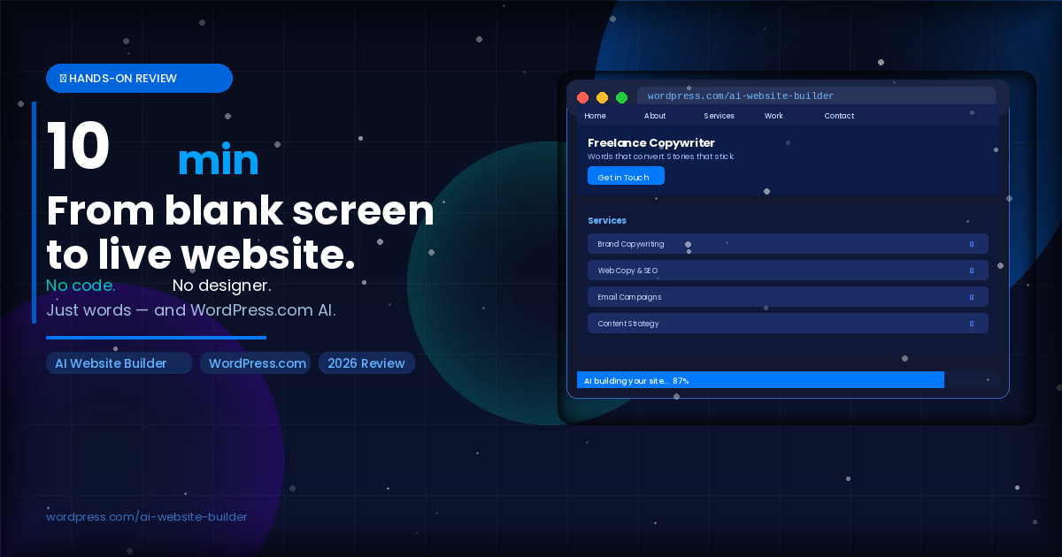WordPress.com AI Website Builder